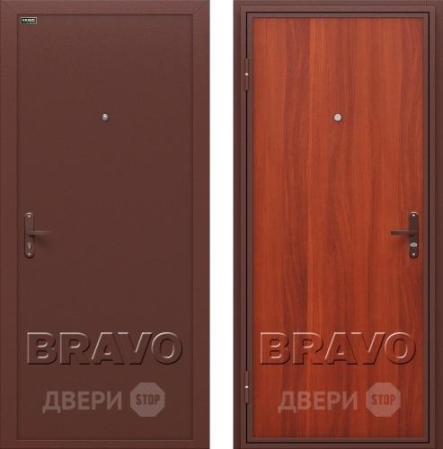 Входная металлическая Дверь Bravo Инсайд эконом (Внутреннее открывание) в Чехове