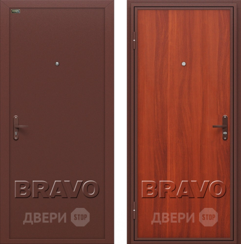 Входная металлическая Дверь Bravo Инсайд эконом (Внутреннее открывание) в Чехове
