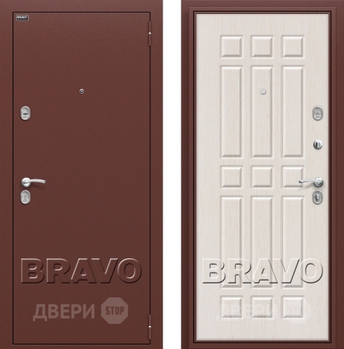 Входная металлическая Дверь Bravo Оптим Старт Белёный Дуб в Чехове