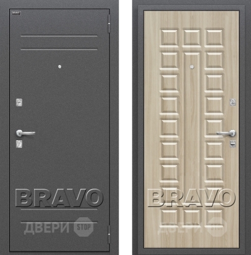 Входная металлическая Дверь Bravo Оптим Нова Шимо Светлый в Чехове
