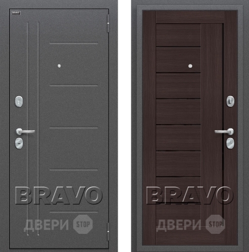Входная металлическая Дверь Bravo Оптим Проф Венге в Чехове