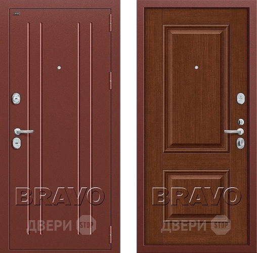 Входная металлическая Дверь Groff Т2-232 Brown Oak в Чехове