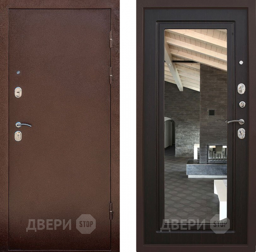 Входная металлическая Дверь Снедо Сити Венге с зеркалом в Чехове