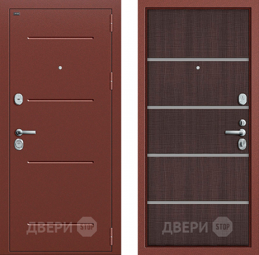 Входная металлическая Дверь Groff Т2-204 Wenge Crosscut в Чехове