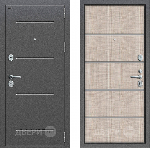 Входная металлическая Дверь Groff Т2-204 Cappuccino Crosscut в Чехове