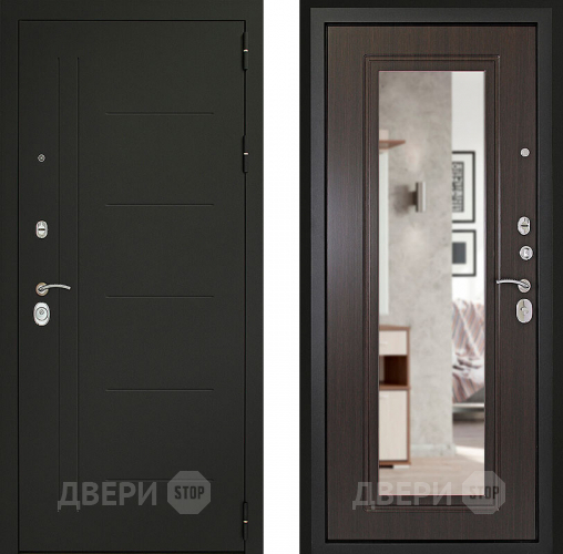 Дверь (Дверной Континент) Сити - Z 3К с зеркалом Венге в Чехове