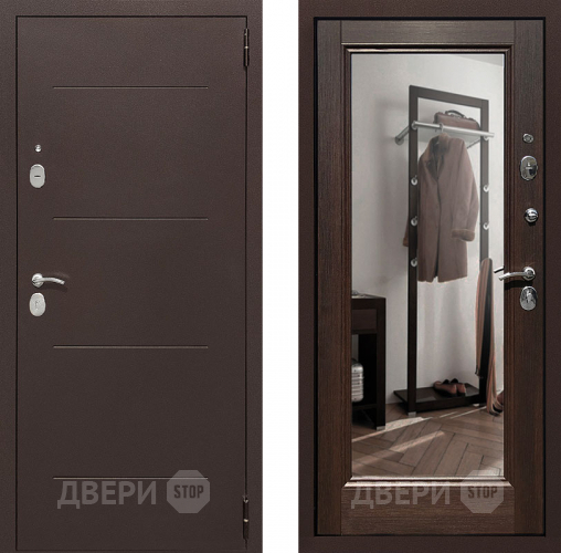 Дверь Престиж 100 с зеркалом Медь/Венге в Чехове