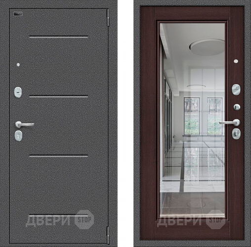 Дверь Bravo Porta S-2 104/П61 с зеркалом венге в Чехове