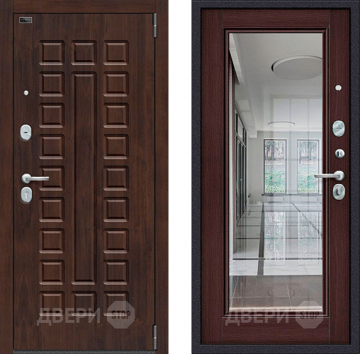 Входная металлическая Дверь Bravo Porta S-3 51/П61 с зеркалом Венге в Чехове