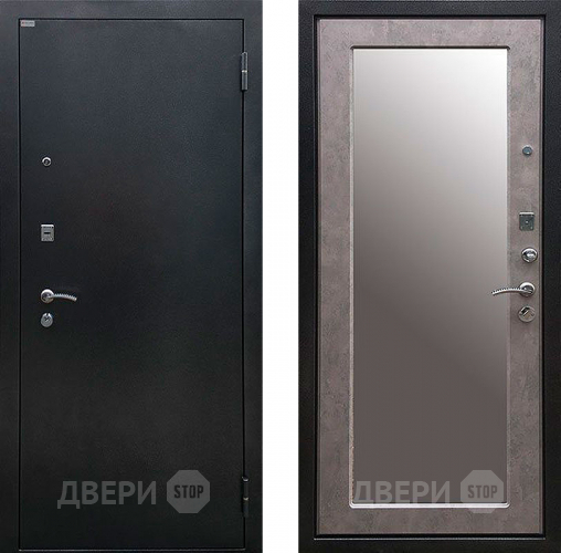 Входная металлическая Дверь Ратибор Классик 3К с зеркалом Бетон светлый в Чехове