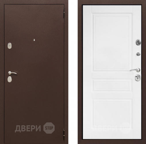 Входная металлическая Дверь Престиж Трио Белый матовый в Чехове