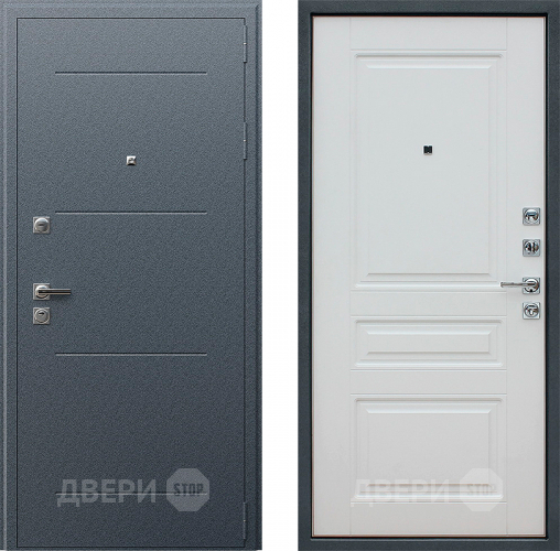 Входная металлическая Дверь АСД Техно XN 91 U Белый матовый в Чехове