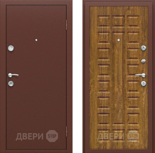 Входная металлическая Дверь СТОП ЭКО-2 Дуб Золотистый в Чехове