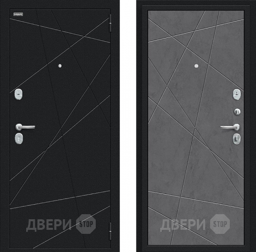 Входная металлическая Дверь Bravo Граффити-5 Букле черное/Slate Art в Чехове
