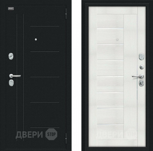 Дверь Bravo Проф Букле черное/Bianco Veralinga в Чехове