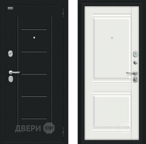 Дверь Bravo Некст Kale Букле черное/Off-white в Чехове
