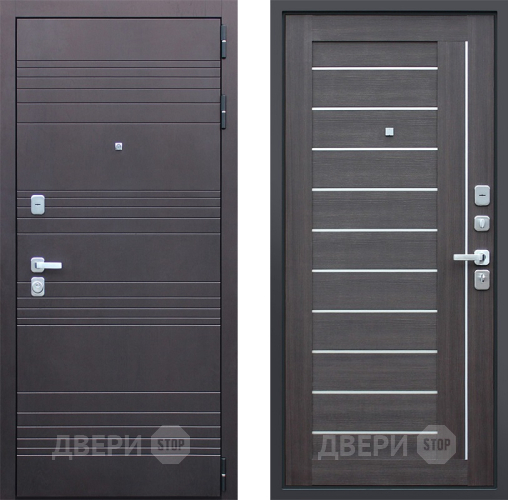 Входная металлическая Дверь АСД Дуэт Орех рифленый в Чехове