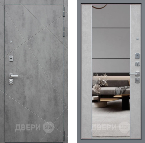 Дверь АСД Дуэт-Б с зеркалом  в Чехове