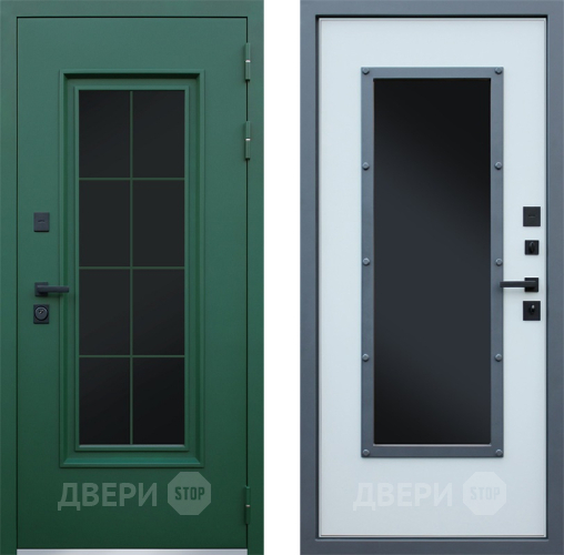 Дверь АСД Терморазрыв Олимп с окном и английской решеткой в Чехове