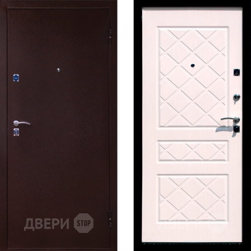 Входная металлическая Дверь СТОП ЭКО Беленый дуб в Чехове