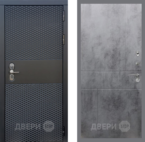Входная металлическая Дверь Стоп БЛЭК CISA ФЛ-290 Бетон темный в Чехове