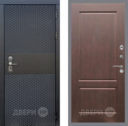 Входная металлическая Дверь Стоп БЛЭК CISA ФЛ-117 Орех премиум в Чехове