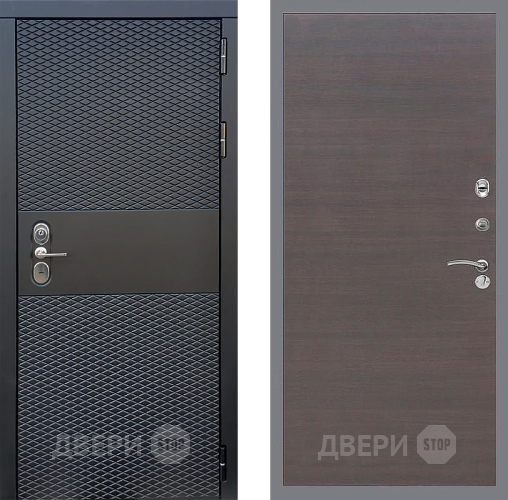 Входная металлическая Дверь Стоп БЛЭК CISA Гладкая венге поперечный в Чехове