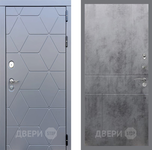 Входная металлическая Дверь Стоп КОСМО ФЛ-290 Бетон темный в Чехове