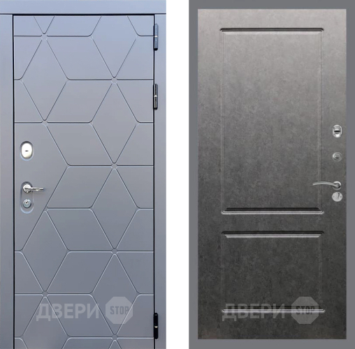 Дверь Стоп КОСМО ФЛ-117 Штукатурка графит в Чехове