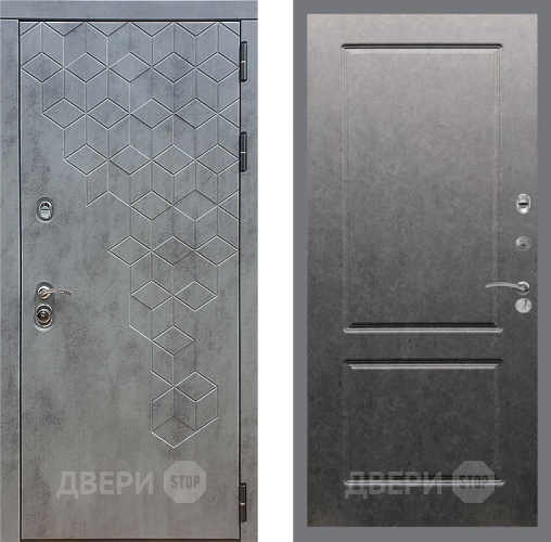 Дверь Стоп БЕТОН ФЛ-117 Штукатурка графит в Чехове