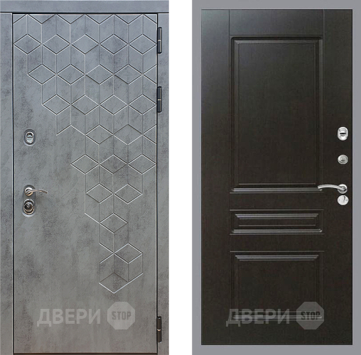 Входная металлическая Дверь Стоп БЕТОН ФЛ-243 Венге в Чехове