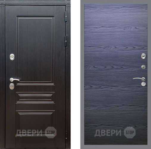 Дверь Стоп МЕГАПОЛИС Гладкая Дуб тангенальный черный в Чехове