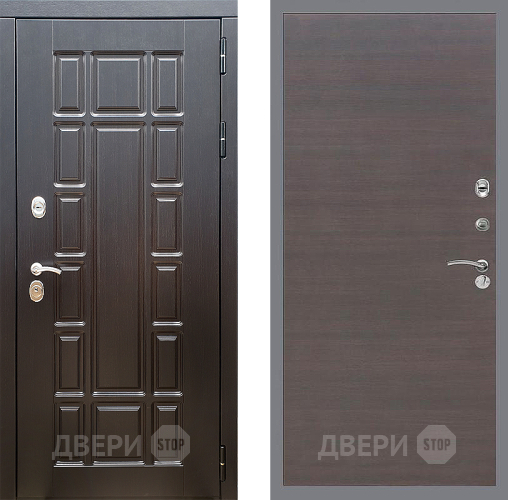 Входная металлическая Дверь Стоп НЬЮ ЙОРК Гладкая венге поперечный в Чехове