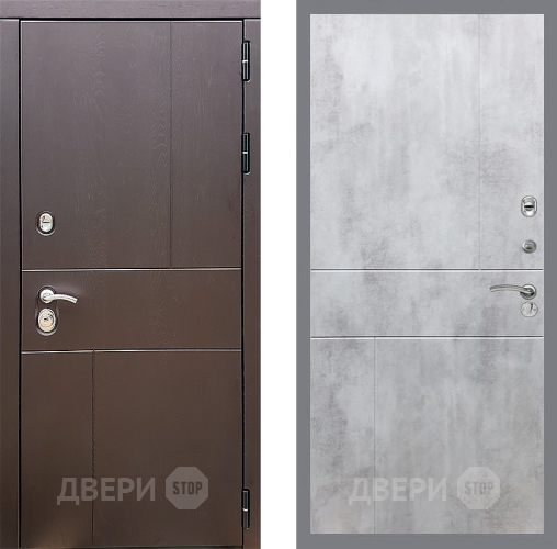 Входная металлическая Дверь Стоп УРБАН ФЛ-290 Бетон светлый в Чехове