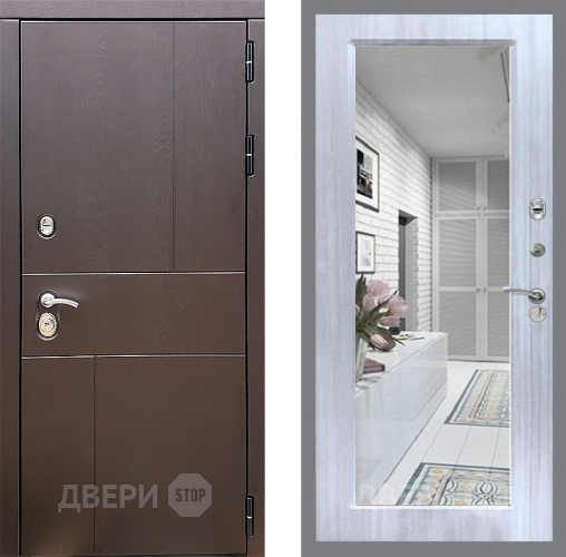Дверь Стоп УРБАН Зеркало Сандал белый в Чехове