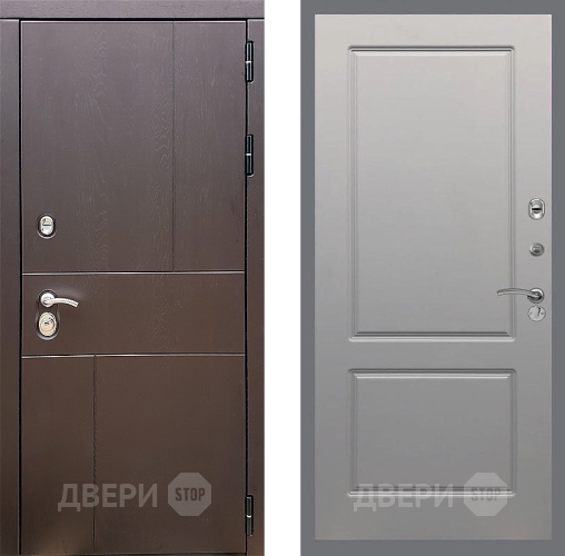 Входная металлическая Дверь Стоп УРБАН ФЛ-117 Грей софт в Чехове