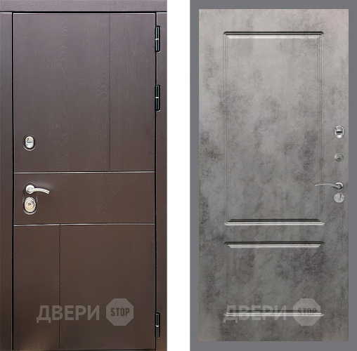 Входная металлическая Дверь Стоп УРБАН ФЛ-117 Бетон темный в Чехове