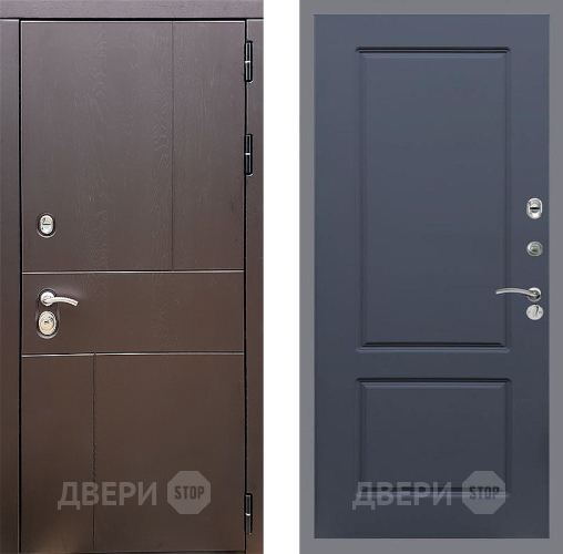 Входная металлическая Дверь Стоп УРБАН ФЛ-117 Силк титан в Чехове