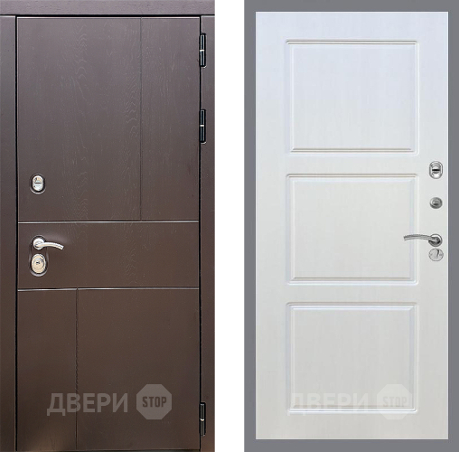 Входная металлическая Дверь Стоп УРБАН ФЛ-3 Лиственница беж в Чехове