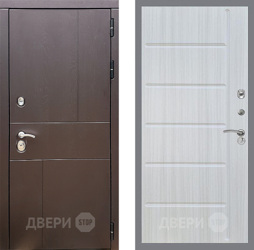 Входная металлическая Дверь Стоп УРБАН ФЛ-102 Сандал белый в Чехове