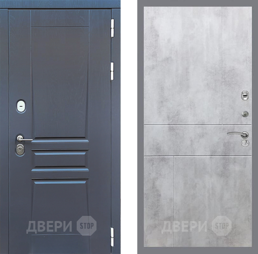 Входная металлическая Дверь Стоп ПЛАТИНУМ ФЛ-290 Бетон светлый в Чехове