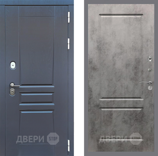 Входная металлическая Дверь Стоп ПЛАТИНУМ ФЛ-117 Бетон темный в Чехове