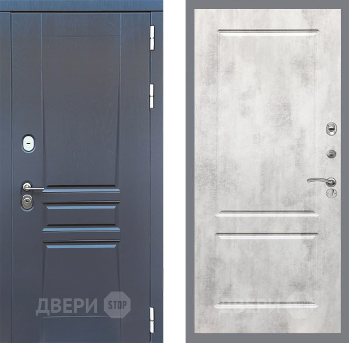 Входная металлическая Дверь Стоп ПЛАТИНУМ ФЛ-117 Бетон светлый в Чехове