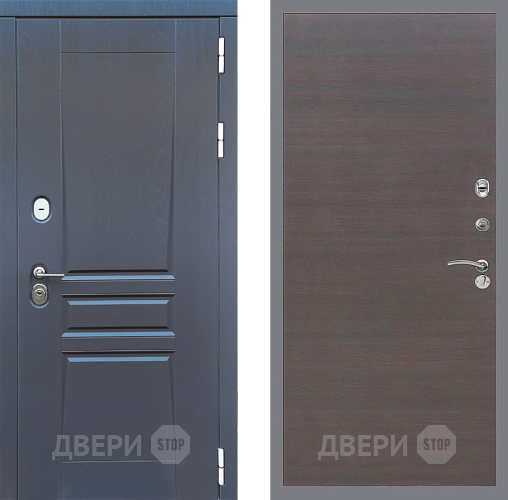 Входная металлическая Дверь Стоп ПЛАТИНУМ Гладкая венге поперечный в Чехове