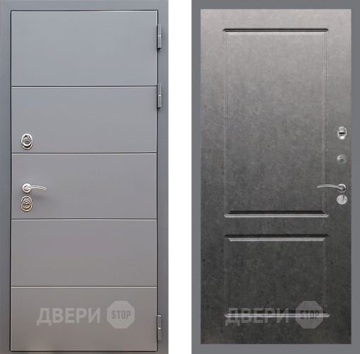 Входная металлическая Дверь Стоп АРТ ГРАФИТ ФЛ-117 Штукатурка графит в Чехове