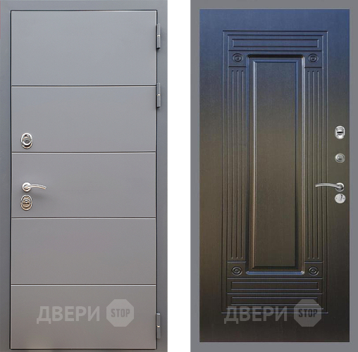 Входная металлическая Дверь Стоп АРТ ГРАФИТ ФЛ-4 Венге в Чехове