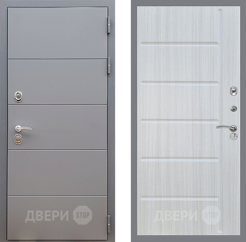 Дверь Стоп АРТ ГРАФИТ ФЛ-102 Сандал белый в Чехове