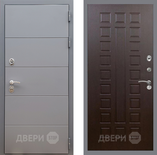 Входная металлическая Дверь Стоп АРТ ГРАФИТ ФЛ-183 Венге в Чехове