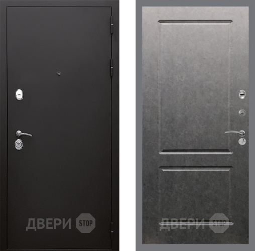 Дверь Стоп КЛАССИК Шагрень ФЛ-117 Штукатурка графит в Чехове