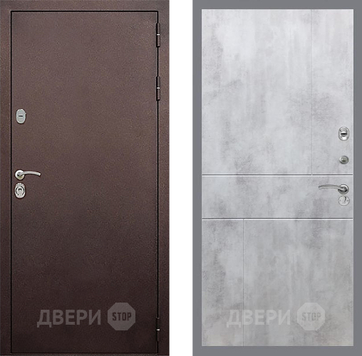 Дверь Стоп КЛАССИК Медь ФЛ-290 Бетон светлый в Чехове